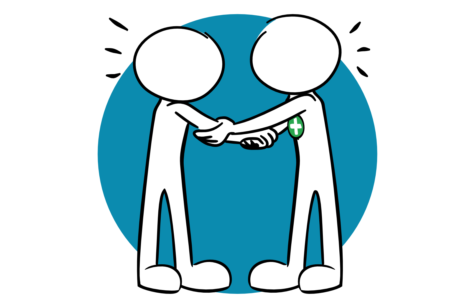 Colleagues talking and listening